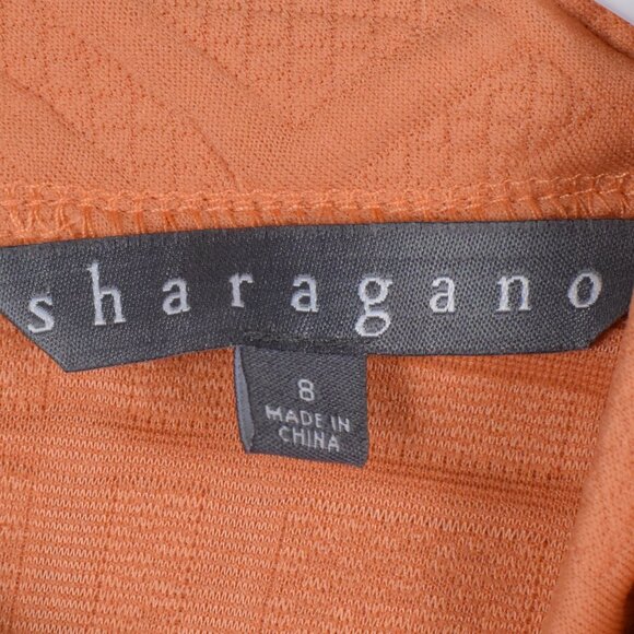 Sharagano Bodycon Terracotta Textured Knit Midi Sheath Dress Career Spring - 8 - Picture 7 of 8